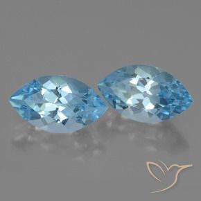 8.67 ctw Blue Topaz Stones, Natural Topaz in Marquise Facet Shape for Sale