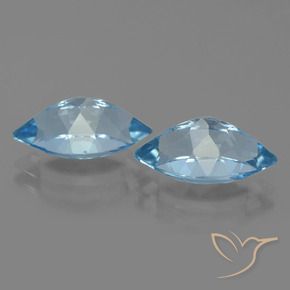 Topaz Gemstones in 14.1 x 8.2 mm Size for Sale, Topaz Stones in Sky Blue Color