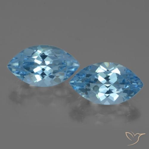 8.46ctw Natural Swiss Blue Topaz, Marquise, VVS