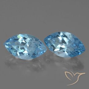 8.46 ctw Blue Topaz Stones, Natural Topaz in Marquise Facet Shape for Sale