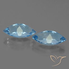 Topaz Gemstones in 14 x 8.1 mm Size for Sale, Topaz Stones in Swiss Blue Color
