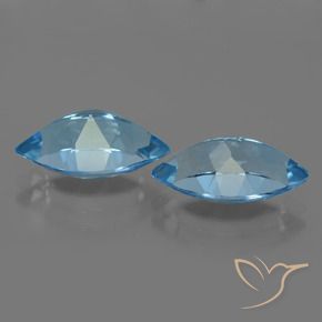 Topaz Gemstones in 14.1 x 8.1 mm Size for Sale, Topaz Stones in Swiss Blue Color