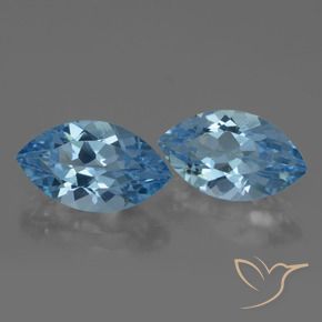 8.12 ctw Blue Topaz Stones, Natural Topaz in Marquise Facet Shape for Sale