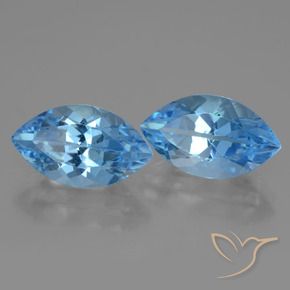 8.84 ctw Blue Topaz Stones, Natural Topaz in Marquise Facet Shape for Sale