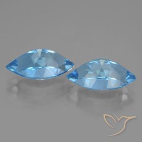 Topaz Gemstones in 14 x 8.1 mm Size for Sale, Topaz Stones in Swiss Blue Color
