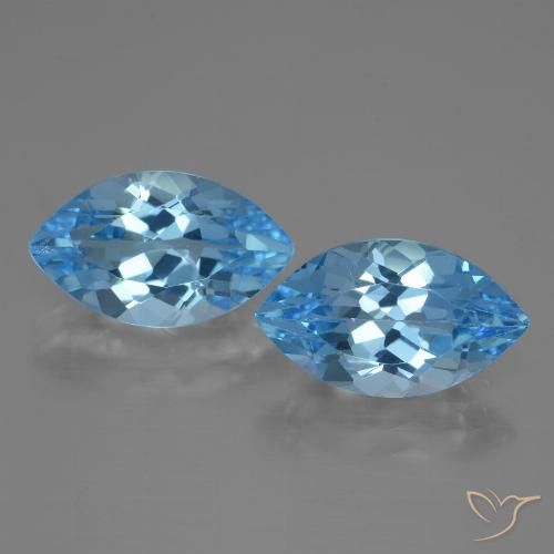 8.20ctw Natural Sky Blue Topaz, Marquise, VVS-VS