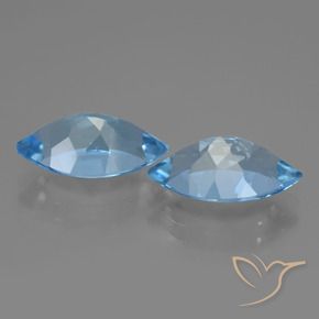 Topaz Gemstones in 13.8 x 8.1 mm Size for Sale, Topaz Stones in Sky Blue Color