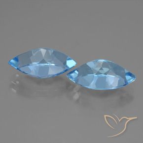 Topaz Gemstones in 13.9 x 8.2 mm Size for Sale, Topaz Stones in Swiss Blue Color