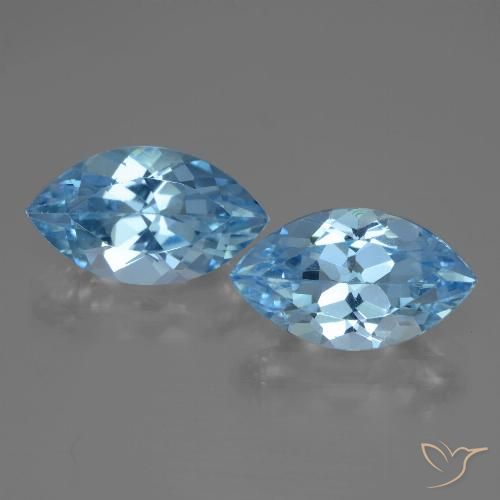 8.27ctw Natural Swiss Blue Topaz, Marquise, VVS-VS