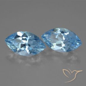 8.27 ctw Blue Topaz Stones, Natural Topaz in Marquise Facet Shape for Sale