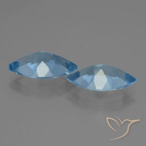Topaz Gemstones in 14 x 8.1 mm Size for Sale, Topaz Stones in Swiss Blue Color