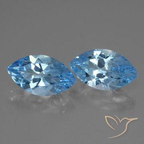 7.93 ctw Blue Topaz Stones, Natural Topaz in Marquise Facet Shape for Sale
