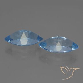 Topaz Gemstones in 14.1 x 8 mm Size for Sale, Topaz Stones in Swiss Blue Color