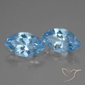 8.34 ctw Blue Topaz Stones, Natural Topaz in Marquise Facet Shape for Sale