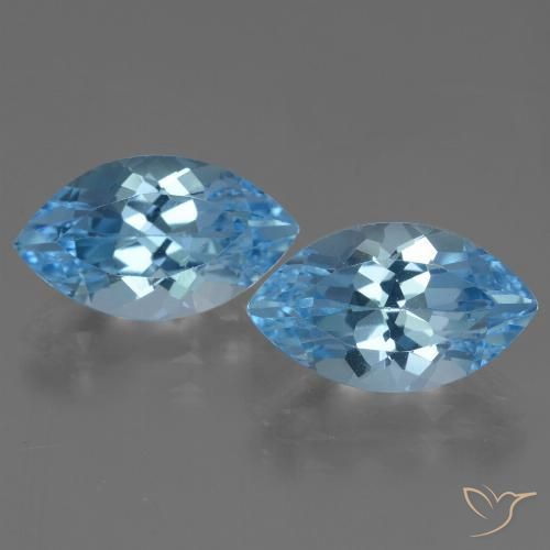 8.78ctw Natural Swiss Blue Topaz, Marquise, VVS