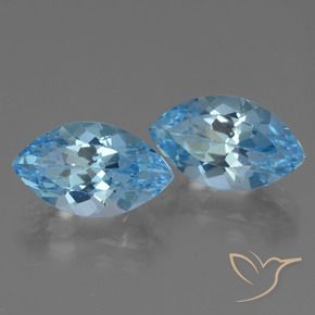 8.78 ctw Blue Topaz Stones, Natural Topaz in Marquise Facet Shape for Sale