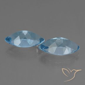 Topaz Gemstones in 13.9 x 8.1 mm Size for Sale, Topaz Stones in Swiss Blue Color