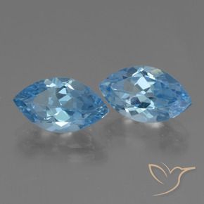 8.49 ctw Blue Topaz Stones, Natural Topaz in Marquise Facet Shape for Sale