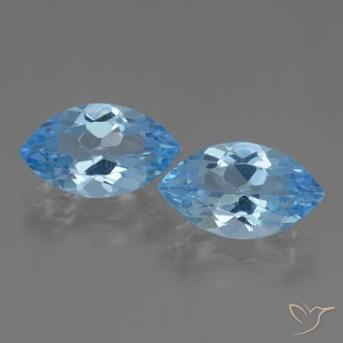 8.06ctw Natural Swiss Blue Topaz, Marquise, VVS
