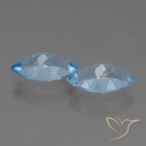 Topaz Gemstones in 14 x 8.2 mm Size for Sale, Topaz Stones in Swiss Blue Color