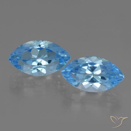 8.45ctw Natural Swiss Blue Topaz, Marquise, VVS