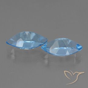 Topaz Gemstones in 13.9 x 7.8 mm Size for Sale, Topaz Stones in Swiss Blue Color