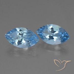 7.88 ctw Blue Topaz Stones, Natural Topaz in Marquise Facet Shape for Sale