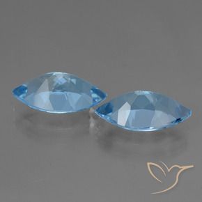 Topaz Gemstones in 13.9 x 8 mm Size for Sale, Topaz Stones in Swiss Blue Color