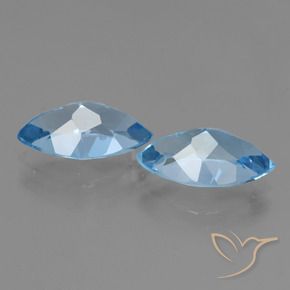 Topaz Gemstones in 13.8 x 8.1 mm Size for Sale, Topaz Stones in Sky Blue Color