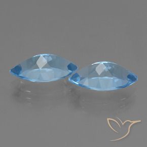 Topaz Gemstones in 13.8 x 8.1 mm Size for Sale, Topaz Stones in Swiss Blue Color