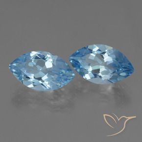 8.22 ctw Blue Topaz Stones, Natural Topaz in Marquise Facet Shape for Sale