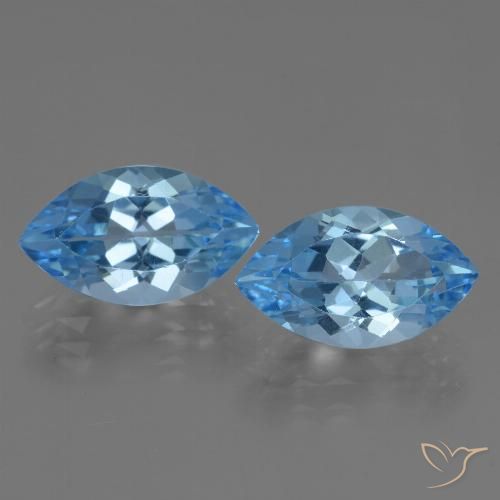 8.19ctw Natural Swiss Blue Topaz, Marquise, VVS