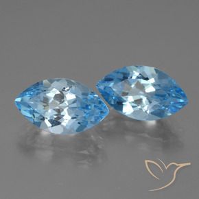 8.55 ctw Blue Topaz Stones, Natural Topaz in Marquise Facet Shape for Sale