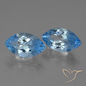 8.53 ctw Blue Topaz Stones, Natural Topaz in Marquise Facet Shape for Sale