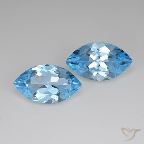 8.12ctw Natural Swiss Blue Topaz, Marquise, VVS
