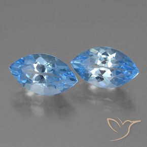8.74 ctw Blue Topaz Stones, Natural Topaz in Marquise Facet Shape for Sale