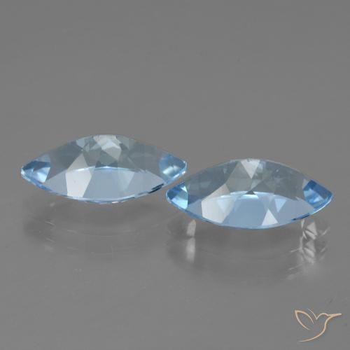 Topaz Gemstones in 13.9 x 8.2 mm Size for Sale, Topaz Stones in Sky Blue Color