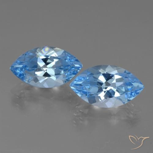 8.36ctw Natural Sky Blue Topaz, Marquise, VVS-VS
