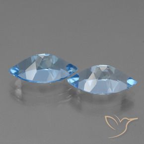 Topaz Gemstones in 14 x 8.1 mm Size for Sale, Topaz Stones in Sky Blue Color