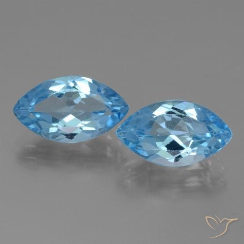 7.91ctw Natural Sky Blue Topaz, Marquise, VS