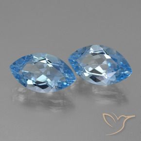 8.37 ctw Blue Topaz Stones, Natural Topaz in Marquise Facet Shape for Sale