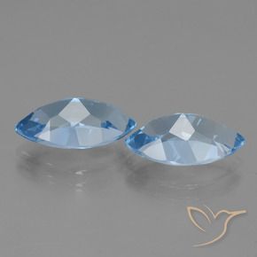Topaz Gemstones in 14.1 x 8.1 mm Size for Sale, Topaz Stones in Sky Blue Color
