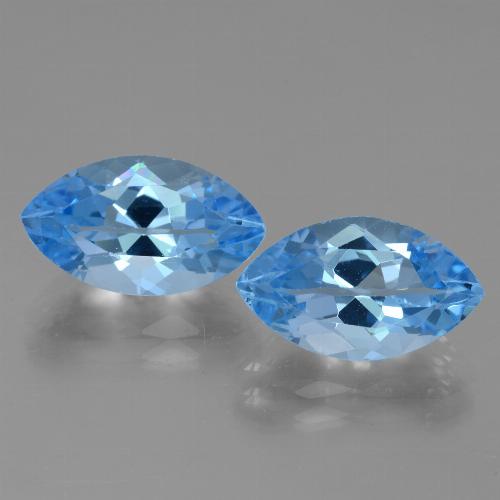 GREAT Lot Natural Blue Topaz 7x10 mm Pear Cabochon Loose Gemstone Details about   SALE! 