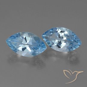 8.39 ctw Blue Topaz Stones, Natural Topaz in Marquise Facet Shape for Sale