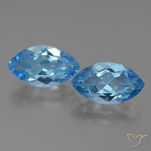 8.71ctw Natural Swiss Blue Topaz, Marquise, VVS-VS