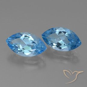 8.71 ctw Blue Topaz Stones, Natural Topaz in Marquise Facet Shape for Sale