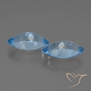 Topaz Gemstones in 13.9 x 8.2 mm Size for Sale, Topaz Stones in Sky Blue Color