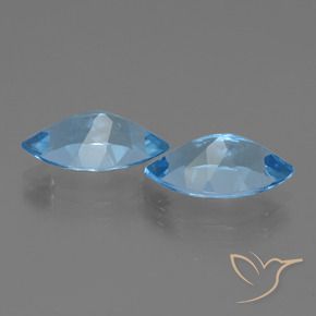 Topaz Gemstones in 14 x 8.1 mm Size for Sale, Topaz Stones in Swiss Blue Color