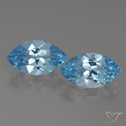 8.11ctw Natural Sky Blue Topaz, Marquise, VVS