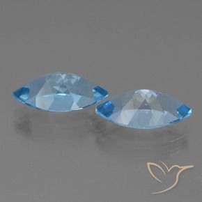 Topaz Gemstones in 14.1 x 8.1 mm Size for Sale, Topaz Stones in Sky Blue Color